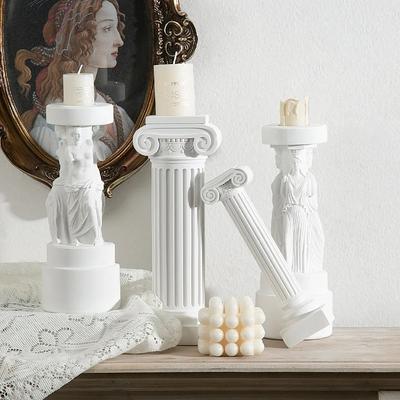 Römische Säulenstatuen Griechische Säulen Kerzenhalter Harz Kerzenständer Hochzeitstischdekoration Hausgarten Dekorative Figur