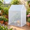 Mesh PVC Cover Greenhouse Warmth Retaining Tubulars Frame Zippered Access for Balcony,