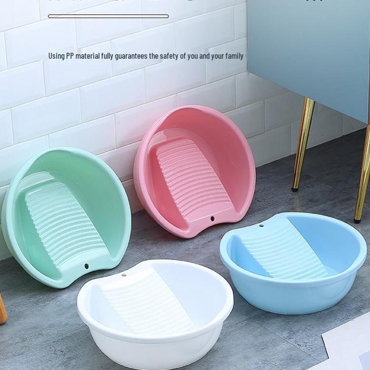 New Arrival: Large Multi-Function Plastic Laundry Basin with Built-In Washboard
