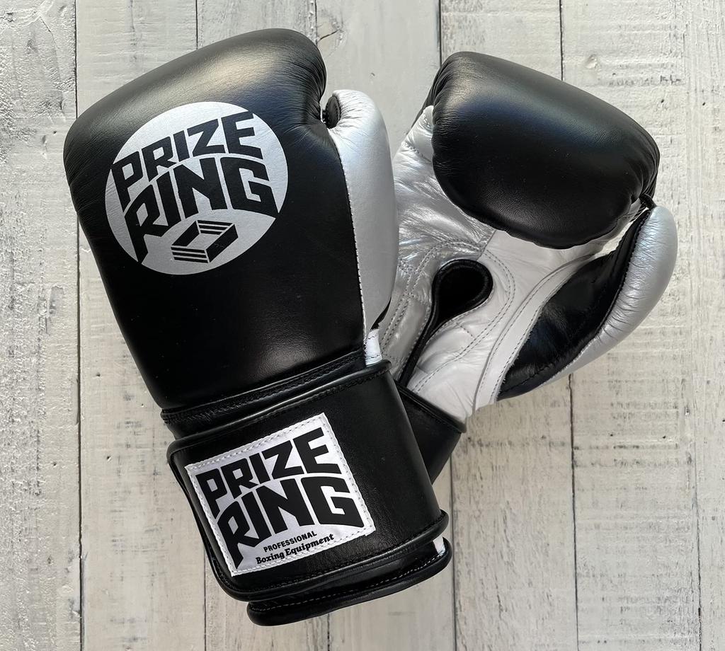 Boxerské rukavice PRIZE RING 14oz „Professional SS“ černo-stříbrné