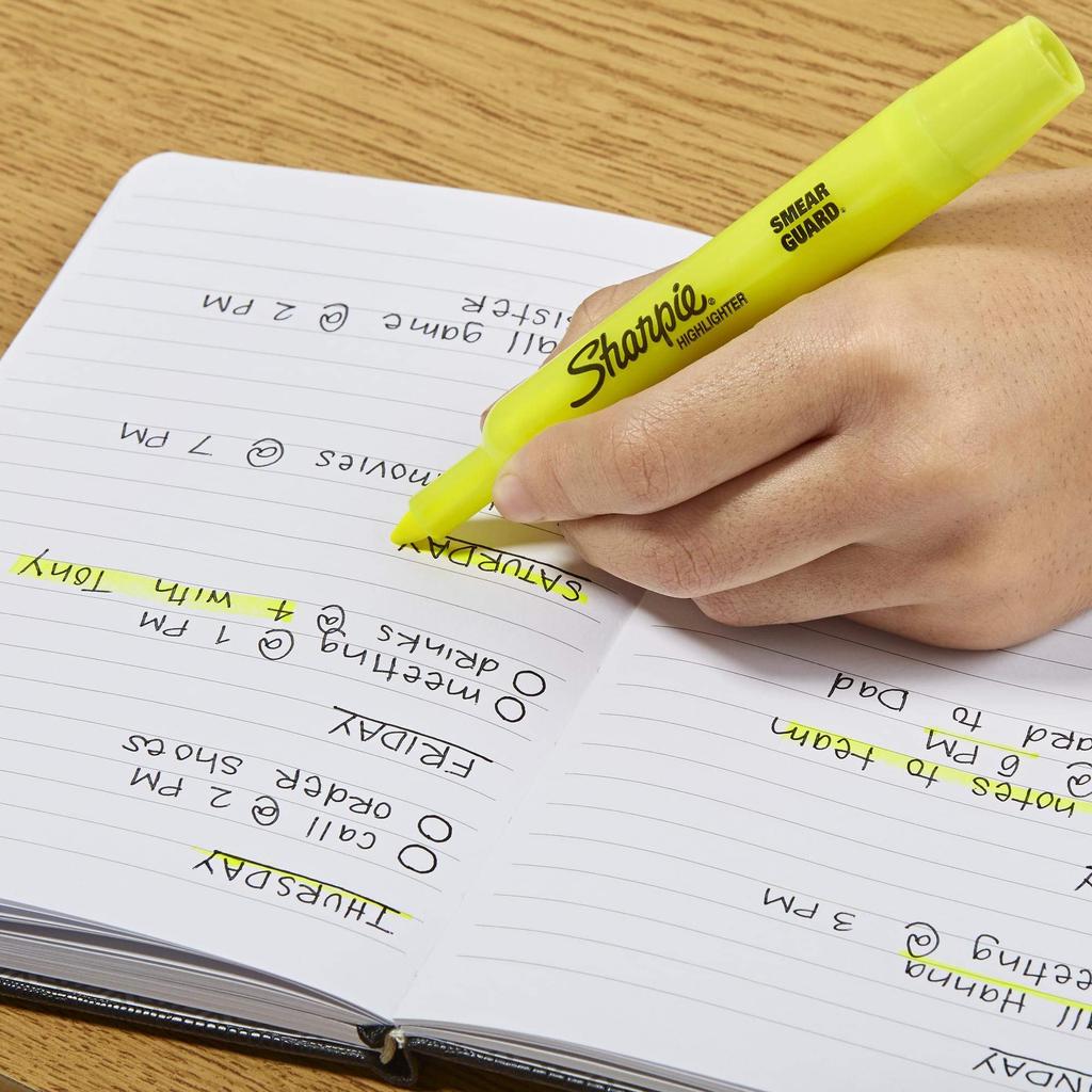 Sharpie Accent Assorted Colors by Sharpie Tank-Style Highlighter, 12-Pack, (25145)