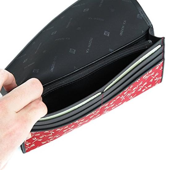 Inden Long Wallet 2311 Kozakura x Respect for the Aged Day INDEN-YA [Red White]