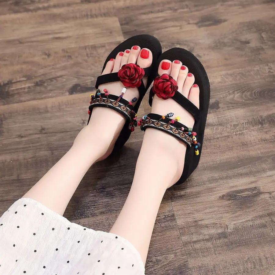Fashion Sandals Height Shoes for Women Woman Slippers Outside Slides Black Casual 2025 Luxury Summer on Sale Clappers New Style Stylish