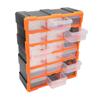 Drawer Type Parts Box 18 Drawers Transparent Large Capacity Wall Mount Storage Container for Screw Electric Components