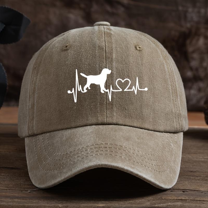 Dog Love Printed Baseball Hat for Men and Women Outdoor Daily Leisure Sunscreen and Sunshade Duck Tongue Hat