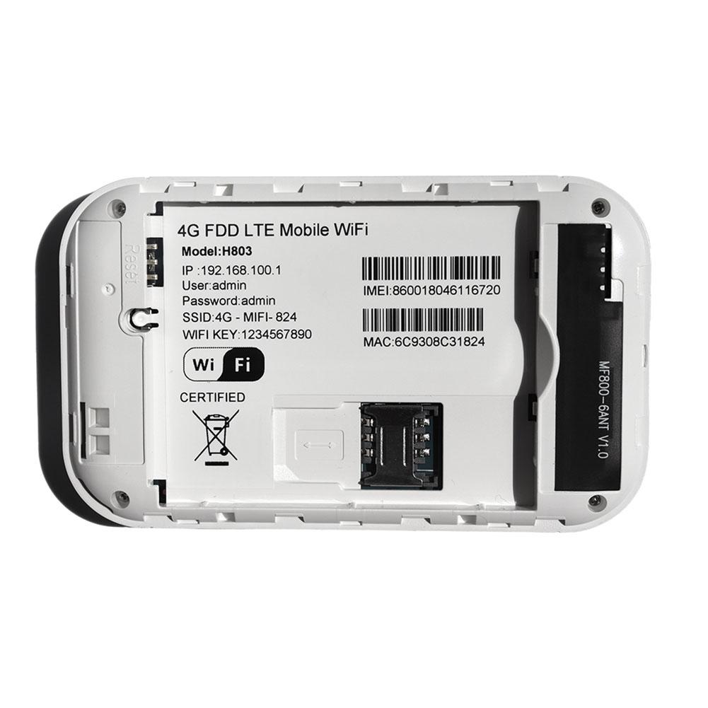 A# 4G LTE Mobile WiFi Router 150Mbps 3650mAh Pocket Wireless Hotspot for Car Tra