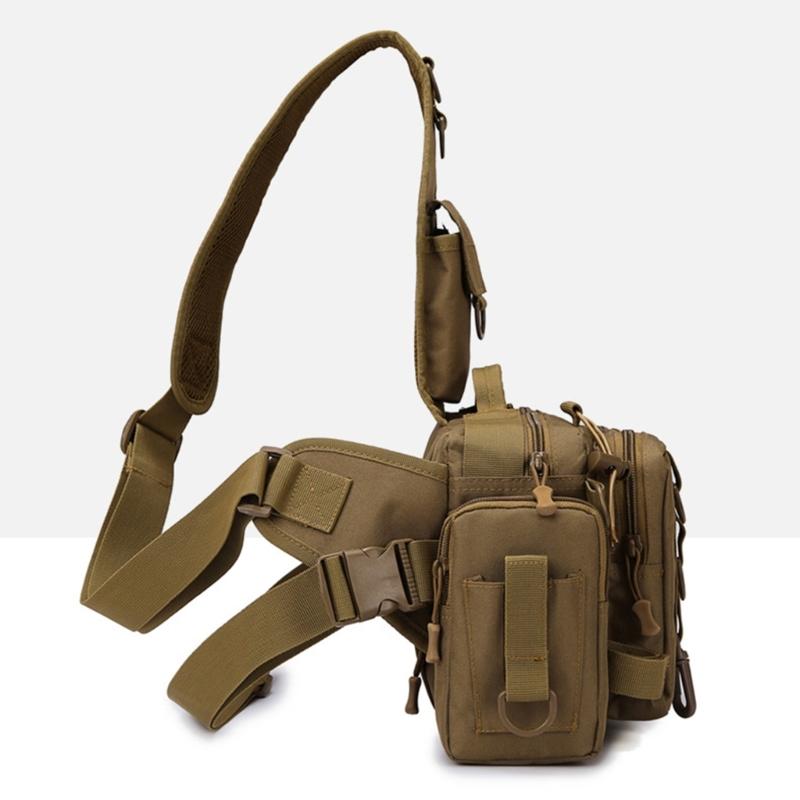 Fanny Pack for Men Fishing Tackle Backpack Shoulder Pack with Rod Holder Splashproof Storage Bag Fly Fishing Backpack