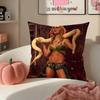 Pop Superstar BBritney Spears Cushion Cover Pillowcase Short Plush Invisible Zipper Room Sofa Cushion Cover
