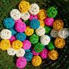10Pcs Primary Color Sepak Takraw Parrot Chewing Toy Ball Pet Bird Foot/foot Scratching/foot Toy Pet Chewing Toy Rattan Ball