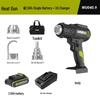 Worx WU040 Lithium Battery Hot Air Gun with Digital Display, Temperature and Speed Control for High-Temp Film Applications.
