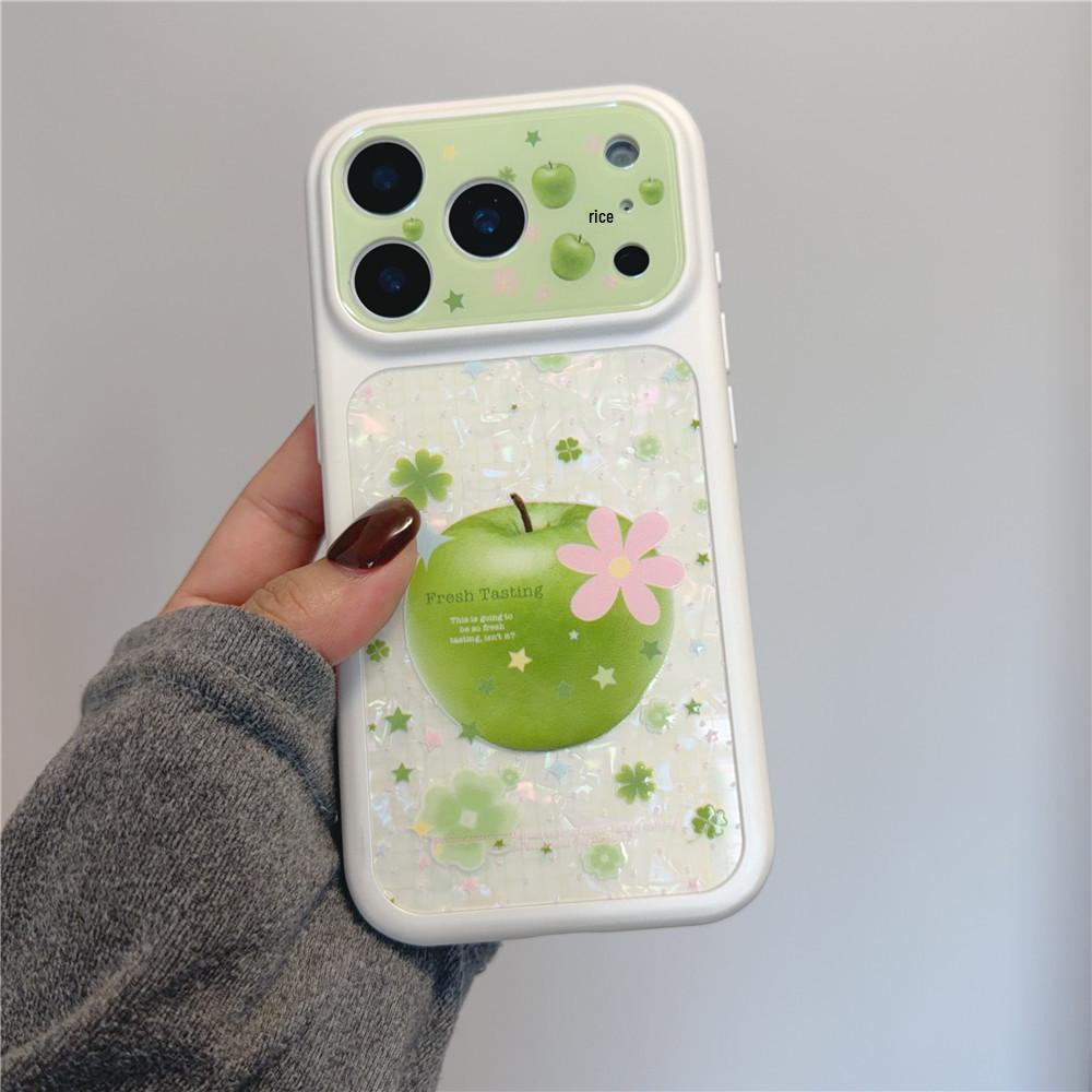 

Fresh Green Apple Four-Leaf Clover Case for iPhone 14/15/16/17 Pro Max iPhone 16