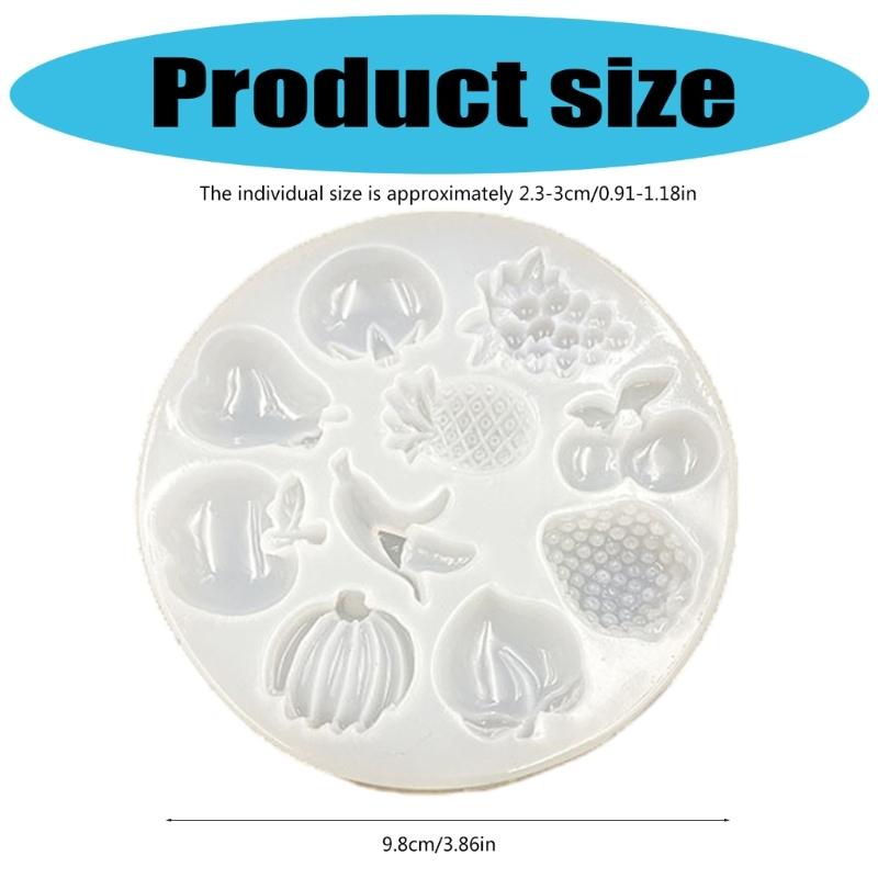 Creative Silicone Casting Molds Necklace Molds Silicone Texture Perfect for Necklace and Earrings with Fruit Shape