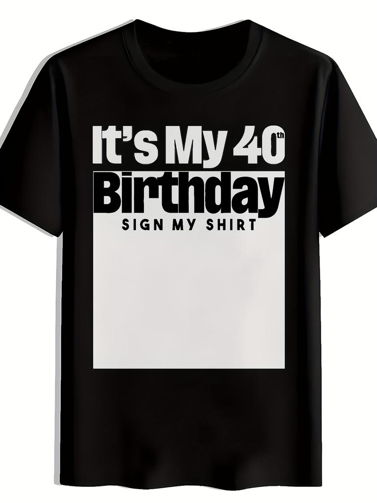 Unisexs Unisex 30 40 50th Birthday Party Tshirt Streetwear Oversized Casual Gift Y2k Harajuku Cotton Short Sleeved Top Tee Unisex