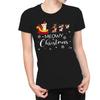 1Tee Womens Meowy Christmas with Cute Cats T-Shirt