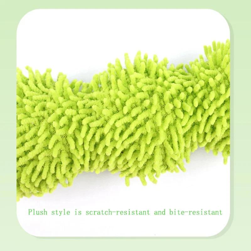 Interactive Cat Plush Toy for Boredom Relief Green Animal Chew Toy Durable Scratch Resistant and Bite Proof Amusing Pet Toy