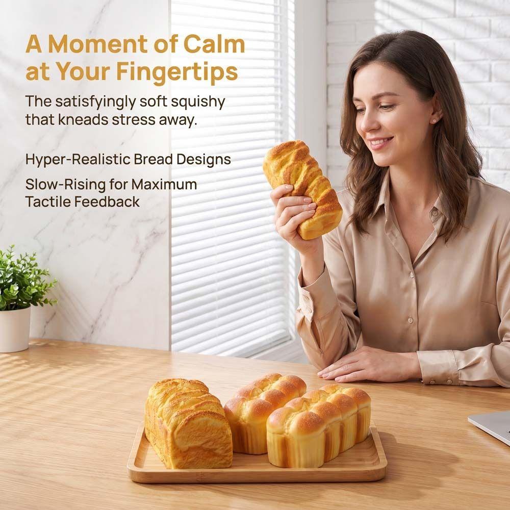 Prank Decoration Sensory Fidget Big Toast Simulated Simulated Bread Squishy  Funny