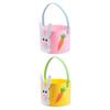 Empty Easter Basket Portable Decorative for Egg Doll Candy Holiday Toddler Boys Girls Reusable Egg Bucket Gift Storage Basket