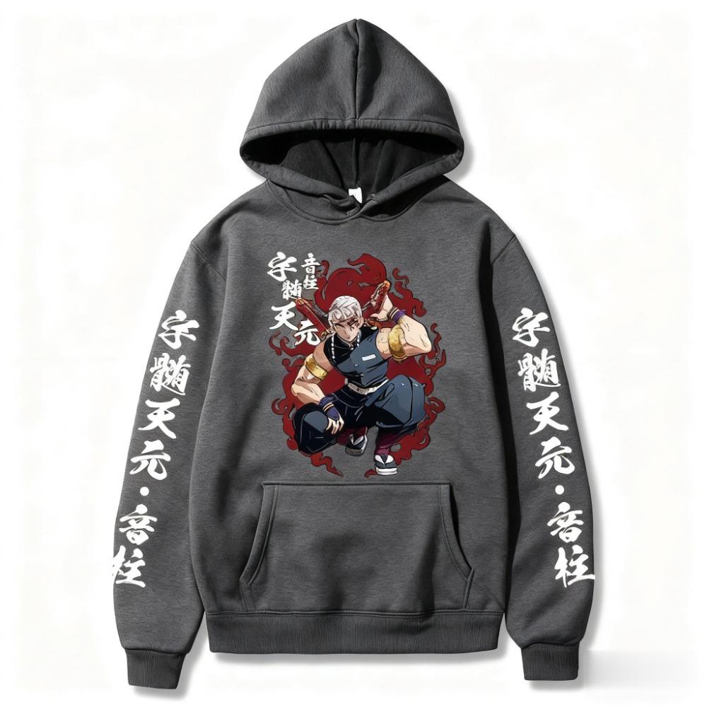 

Demon Slayer Tengen Uzui Anime Hoodie Men Women Oversized Pullover Sweatshirt Autumn Winter Casual Cosplay Streetwear S