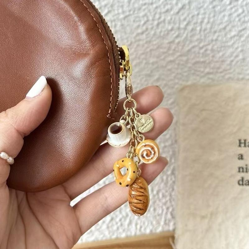 

Творческий уникальный пончик хлеб кофе телефон брелок ремешок кулон шнурок имитация еды игрушки брелок сумка аксессуары подарок