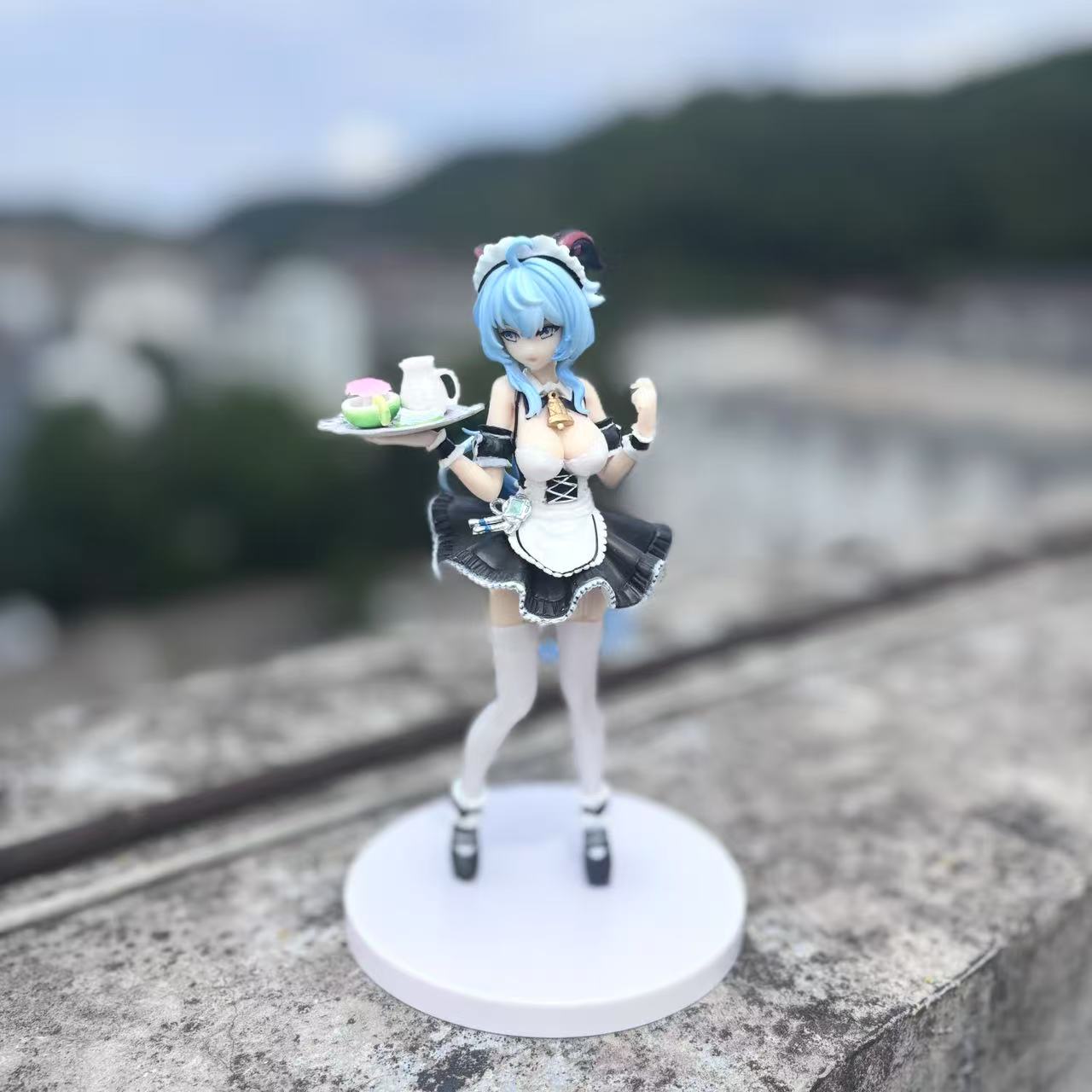 Genshin Impact Ganyu Maid Anime Action Figure Toys 18CM no box