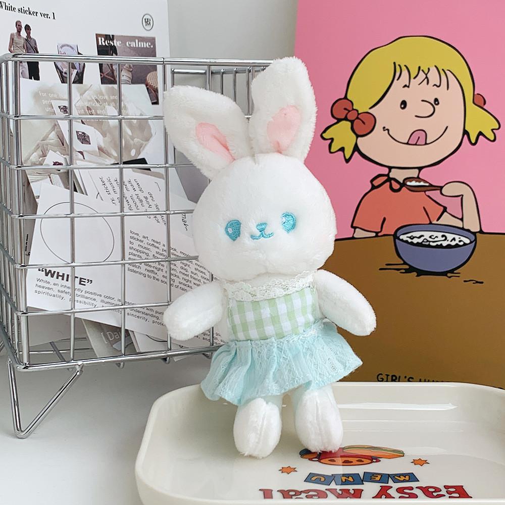 Adorable Plush Rabbit Keychain Soft Pp Cotton Stuffed Animal Cute Hanging Doll
