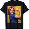 Kamala Harris 2024 Rosie The Riveter Childless Cat Lady Vote T-Shirt
