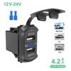 Universelles Autoladegerät Wasserdicht QC3.0 Duale USB-Anschlüsse 12-24V Display Auto-Adapter Für Toyota Schnellladung Autozubehör