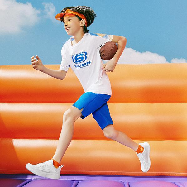 Skechers Go Run 400 V2 Abriebfest Rückprall Atmungsaktiv Niedrig geschnitten Kinder Laufschuhe Weiß 405253L-WHT