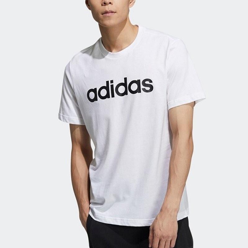adidas Neo M Ce Logo T1 Logo Printing Sports Round Neck Training Short Sleeve White Men's GP4885