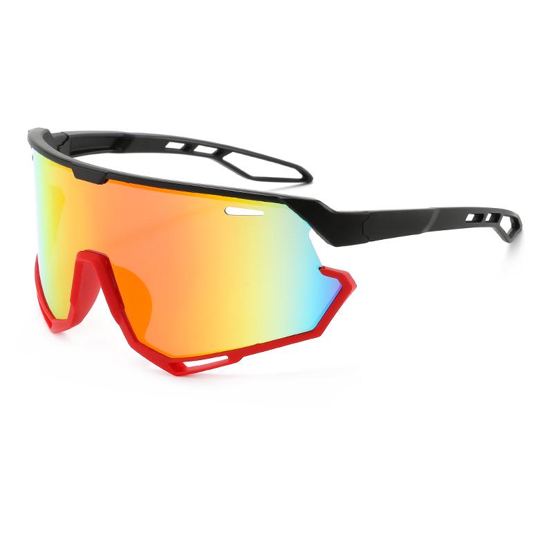 Black Polarized Sports Sunglasses for Cycling, Skiing, and Mountaineering – Large Frame, Windproof, UV Protection