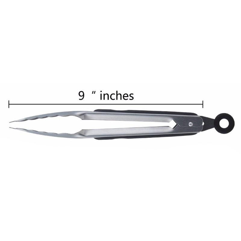 New 1Pcs Kitchen Tongs 25cm Stainless Steel Locking Kitchen Tongs