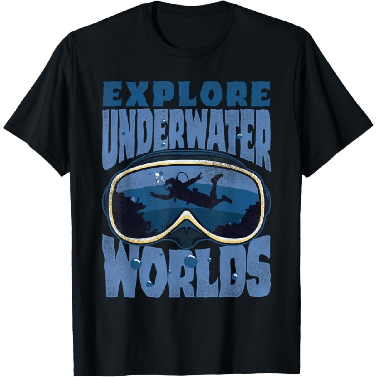Explore Underwater Worlds Underwater Snorkeling T-Shirt S чёрный