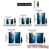 Modern Flat Printing Curtains Without Rod Ocean Predators Fashionable Polyester Gifts Set Of 2 Made