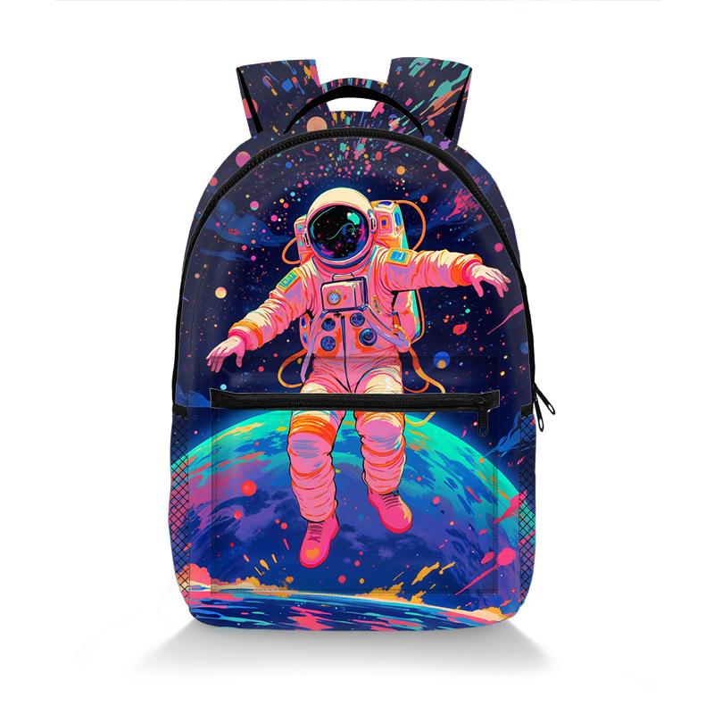 Sac à dos étudiant Nouveauté Populaire de Luxe Astronautes Sacs à dos pour Cahiers Impression 3D Oxford Imperméable Sacs à dos de Voyage pour Garçons/Filles