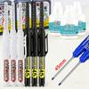 45mm Tip Waterproof Long Head Marker Pen set Quick-Dry Ink for Woodworking Construction Deep Hole Non-Toxic Black Red Blue White
