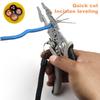 Multifunktionale Abisolierzange Crimper Kabelschneider Zange mit Rutschfestem Griff Elektriker Zange Werkzeuge Kabelabisolierzange