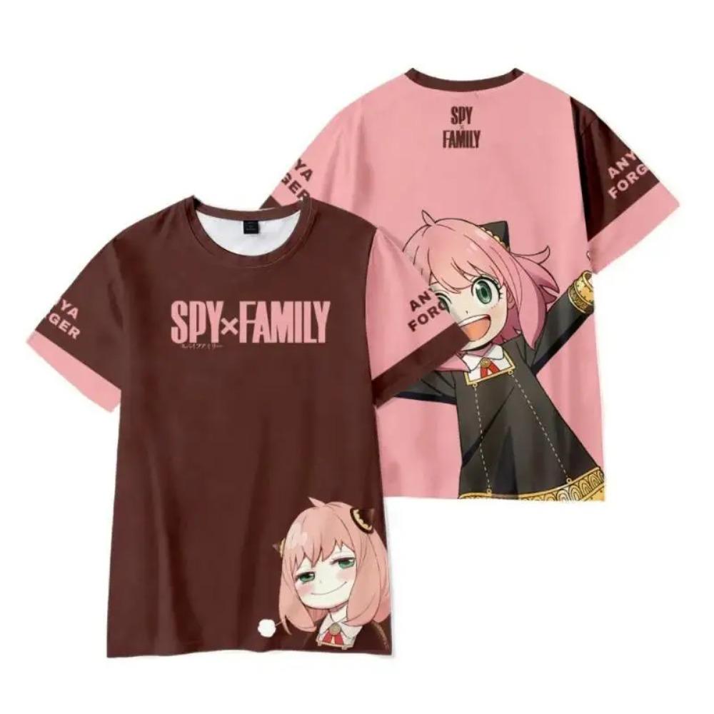 Spy X Family 3D-Druck T-Shirts Anime Harajuku Kawaii Mädchen Anya Jungen Cosplay Übergroßes T-Shirt Oberteile Tees Geschenk Kindergeschenk Kleidung