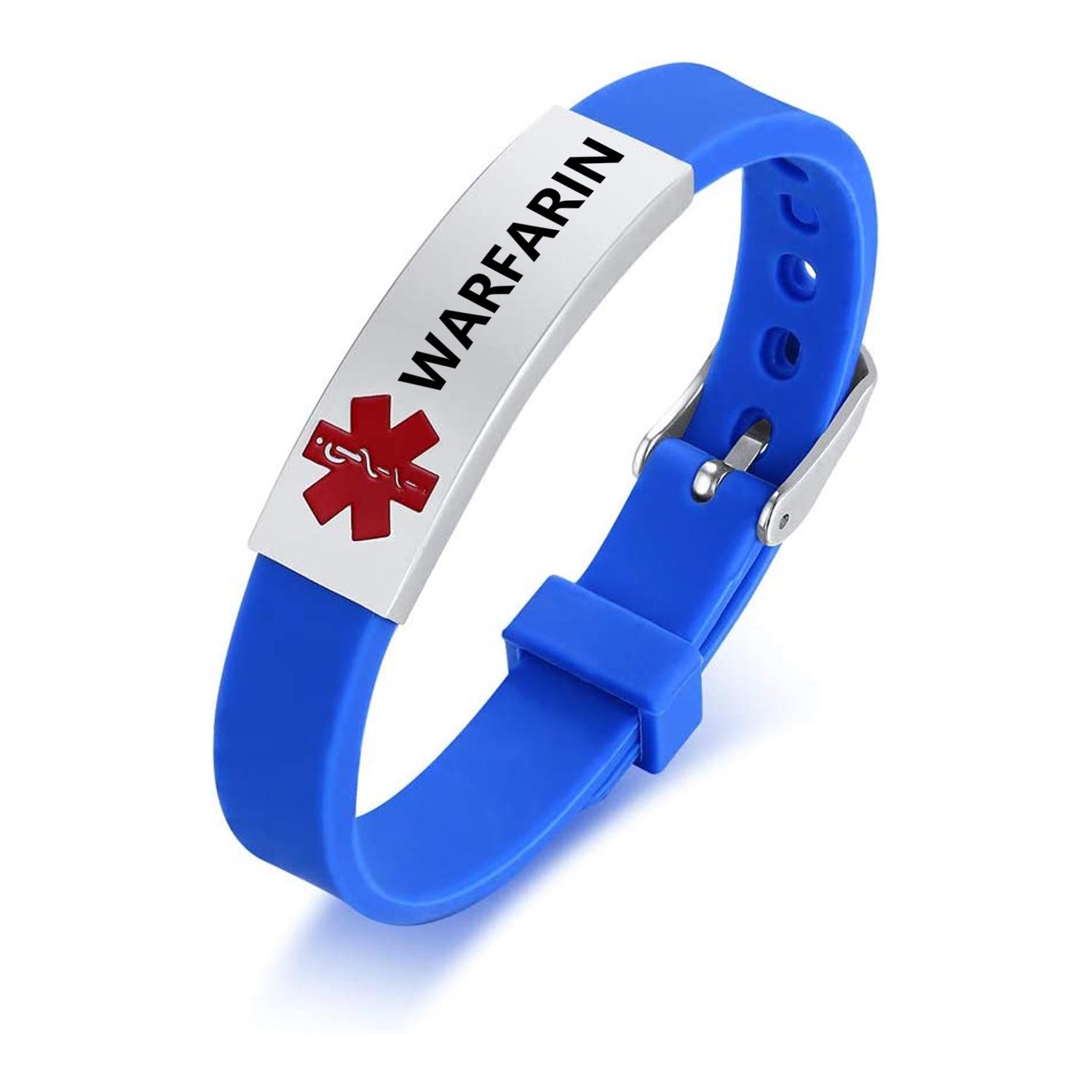 

Медицинский браслет с идентификационным номером для детей, мужчин и женщин, персонализированный силиконовый браслет для диабетиков, тип 2, браслет с гравировкой