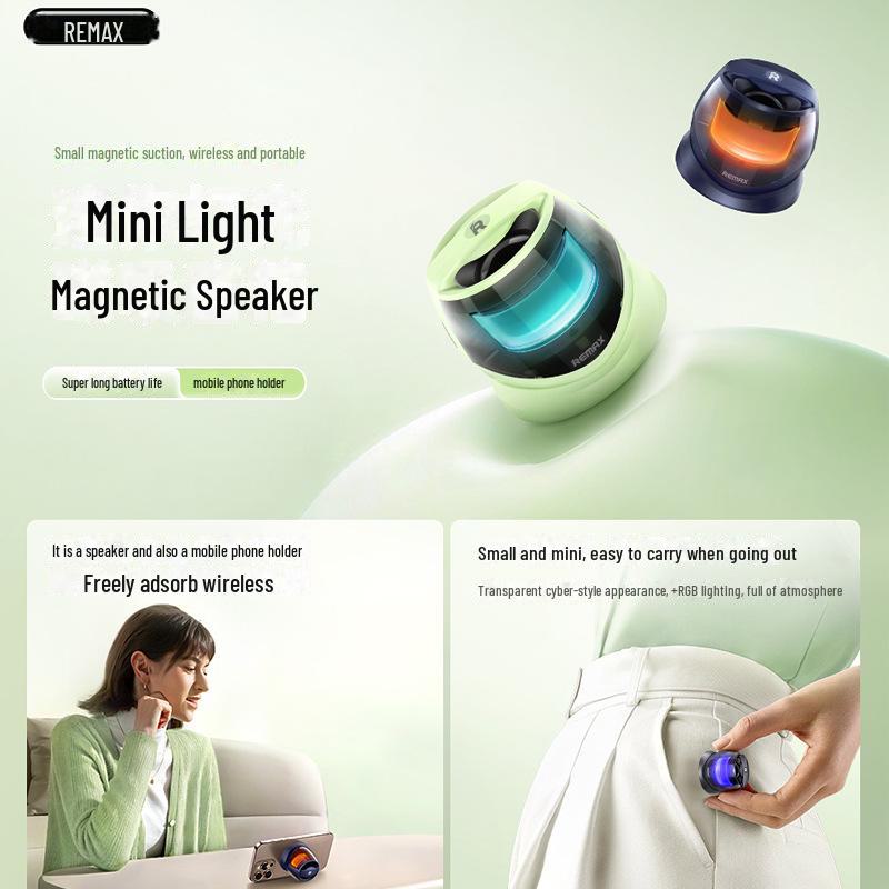 

Магнитный Bluetooth-динамик Remax Cross-Border со встроенной подставкой