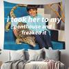 VIKAMA Bedroom Living Room Tapestry with i took her to my penthouse and i freaked it Funny Meme and Hilarious Lizard Boy