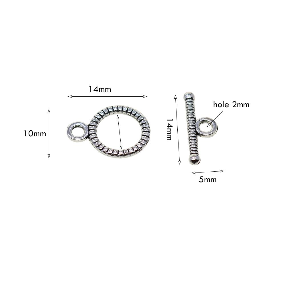 100X OT Toggle Clasp Hook Silver Jewelry Making Necklace Bracelet DIY