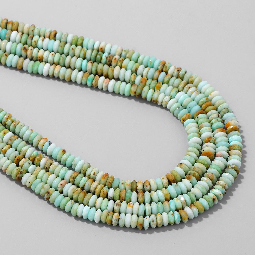 2x5mm Natural Australia Jades Stone Flat Round Loose Spacer Beads for Jewelry Making Supplies DIY Bracelet Necklace Accessories