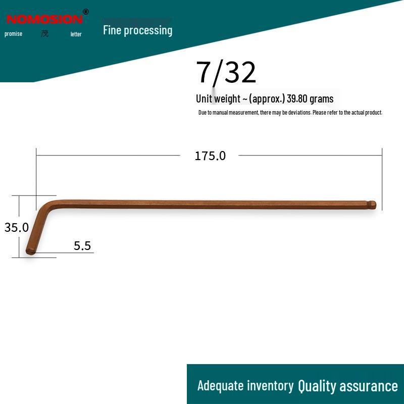 Imperial S2 Ball End Hex Key Set: 1/8, 7/32, 1/2 Inch Flat Head Hex Wrenches