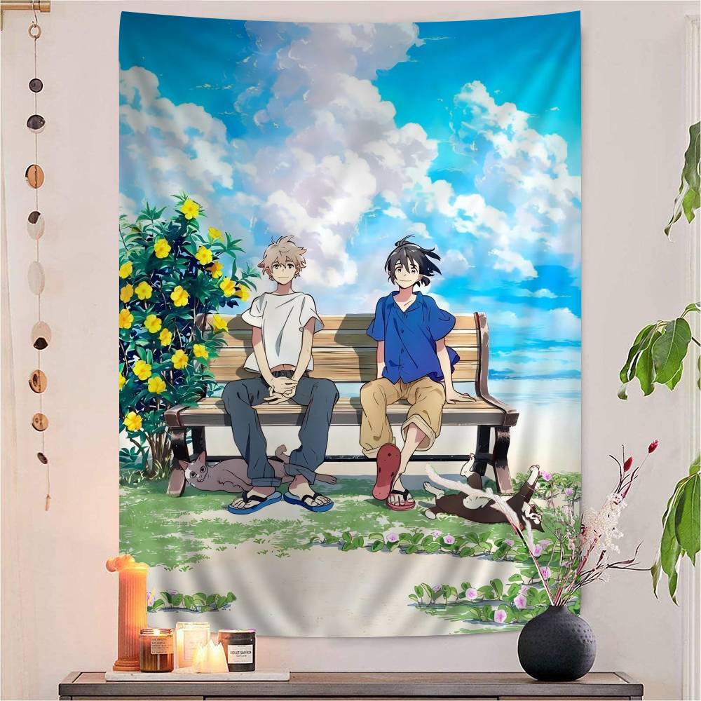Anime Letranger Series Boy Colorful Tapestry Wall Hanging Bohemian Wall Tapestries Mandala Wall Hanging Sheets