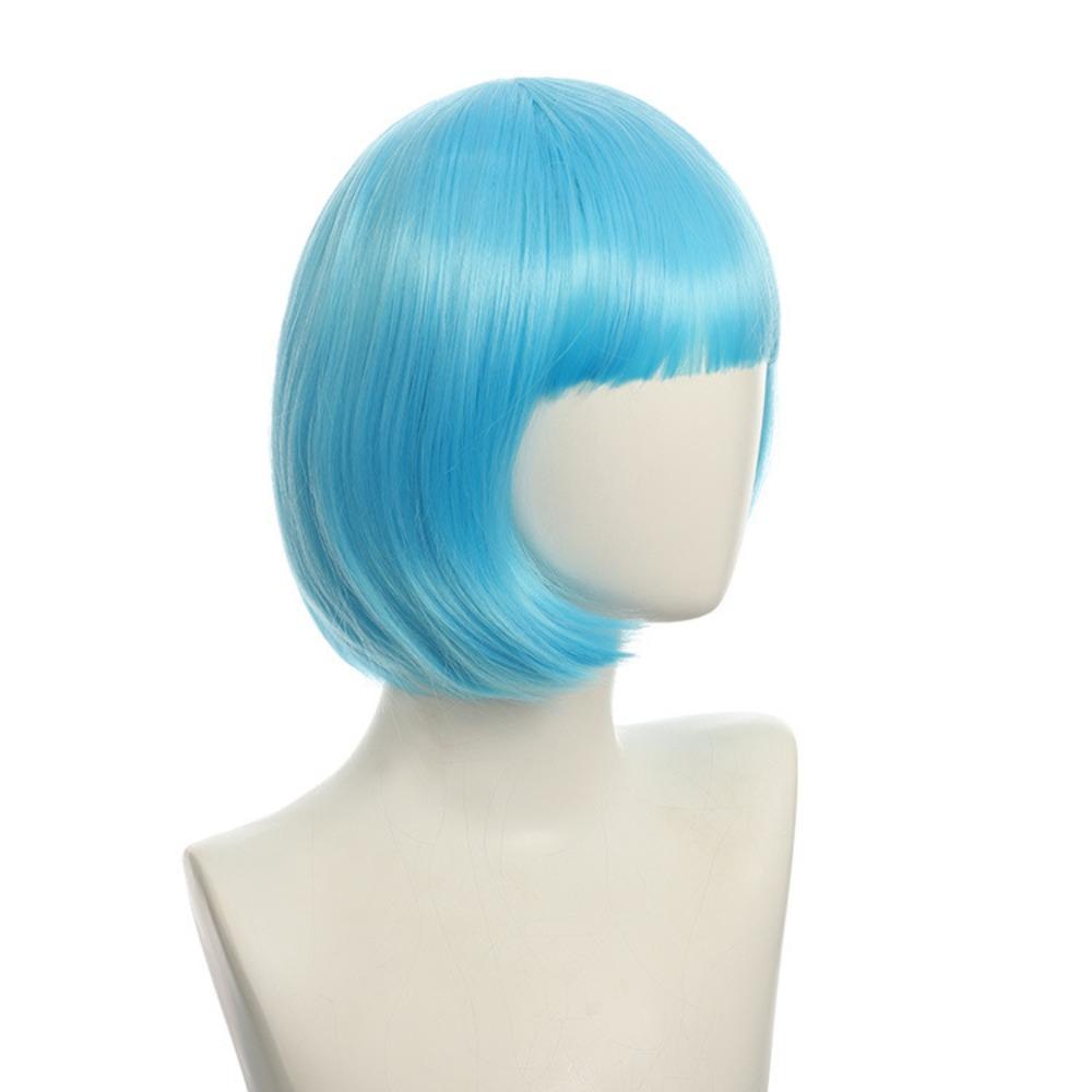 Heat Resistance Halloween Colored Wig Anime Cosplay Party Wig Short Straight Bob Hair Men Women
