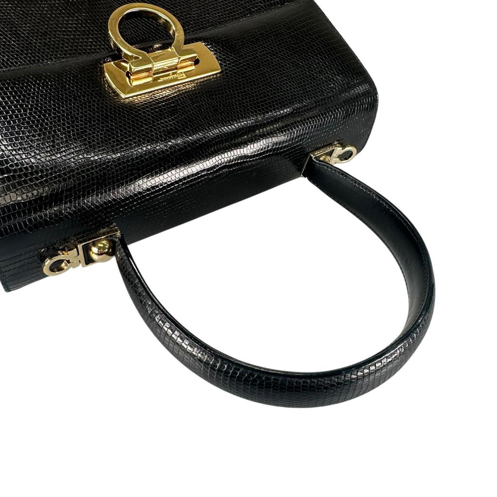 Salvatore Ferragamo Handbag black Women 2wayShoulder Bag used