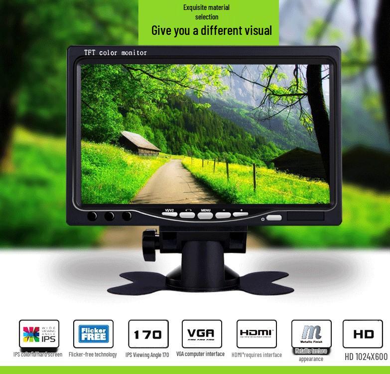 S720 7" HD HDMI VGA Desktop Monitor for Industrial Use