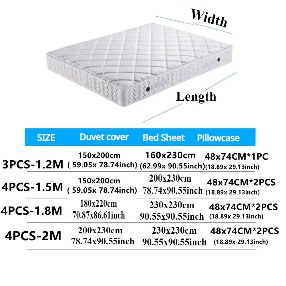 Ins Style Korean Bedding Set Breathable 3/4pcs Bed Sheets Set Quilt Covers Solid Duvet Covers for Home School Fundas Nórdicas