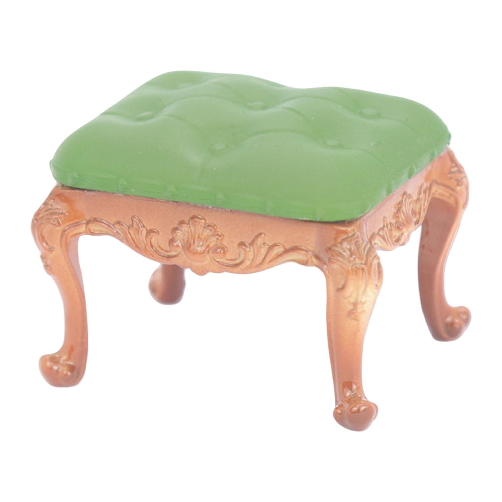 

Realistic Vintage Zakka Realistic Pretend Play for Kids Role Display Victorian Chair Model Toy Chair 1:12 Doll House T2 світло-зелений колір