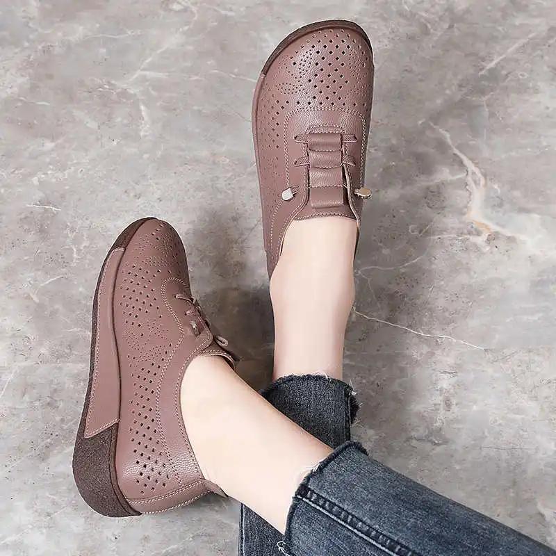 Normal Leather Without Heels Sneakers Yellow Flats Boots From Fabric Women Shoes Size 43 Sport Visitors Loafers Krasovki